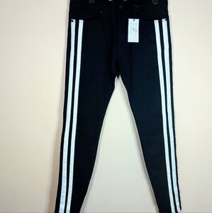 Golden Denim The Union size 32 Mens Pants.Slim tapered. Black white  side stripe
